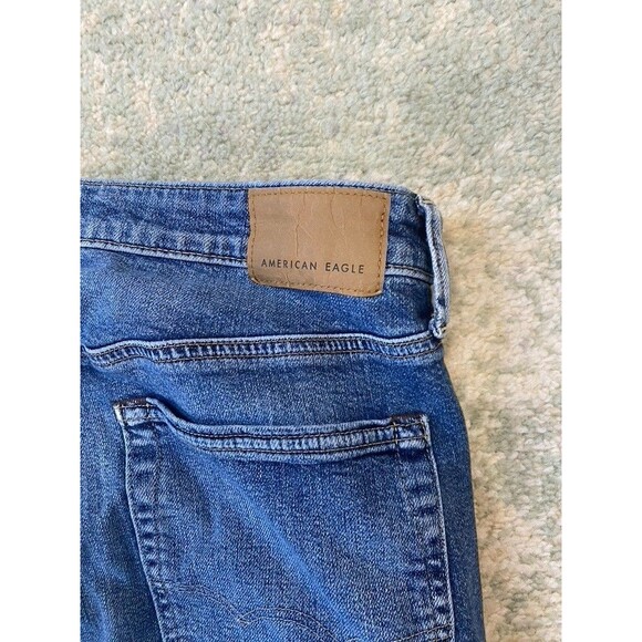 American Eagle Jeans Mens 33x32 Blue Slim Straight Next Level Flex Stretch Denim - Picture 7 of 7
